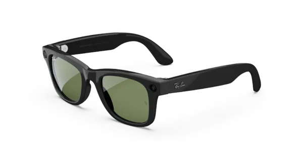 Ray-Ban Meta Wayfarer (Gen 1) Γυαλιά AI γυαλιστερά μαύρα με πράσινους φακούς