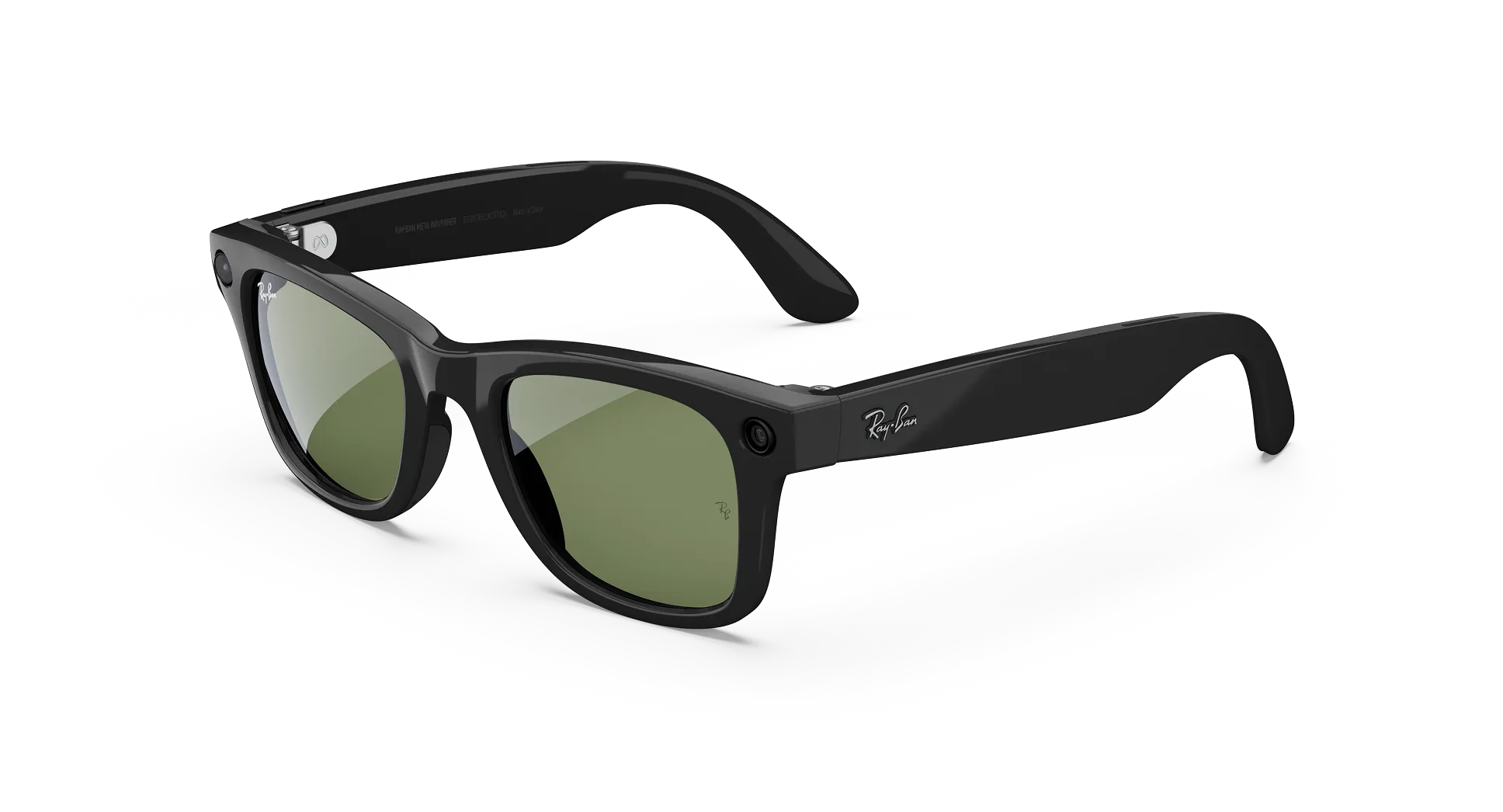 Ray-Ban Meta Wayfarer (Gen 1) Shiny Black AI Glasses with Green Lenses - Εικόνα 1