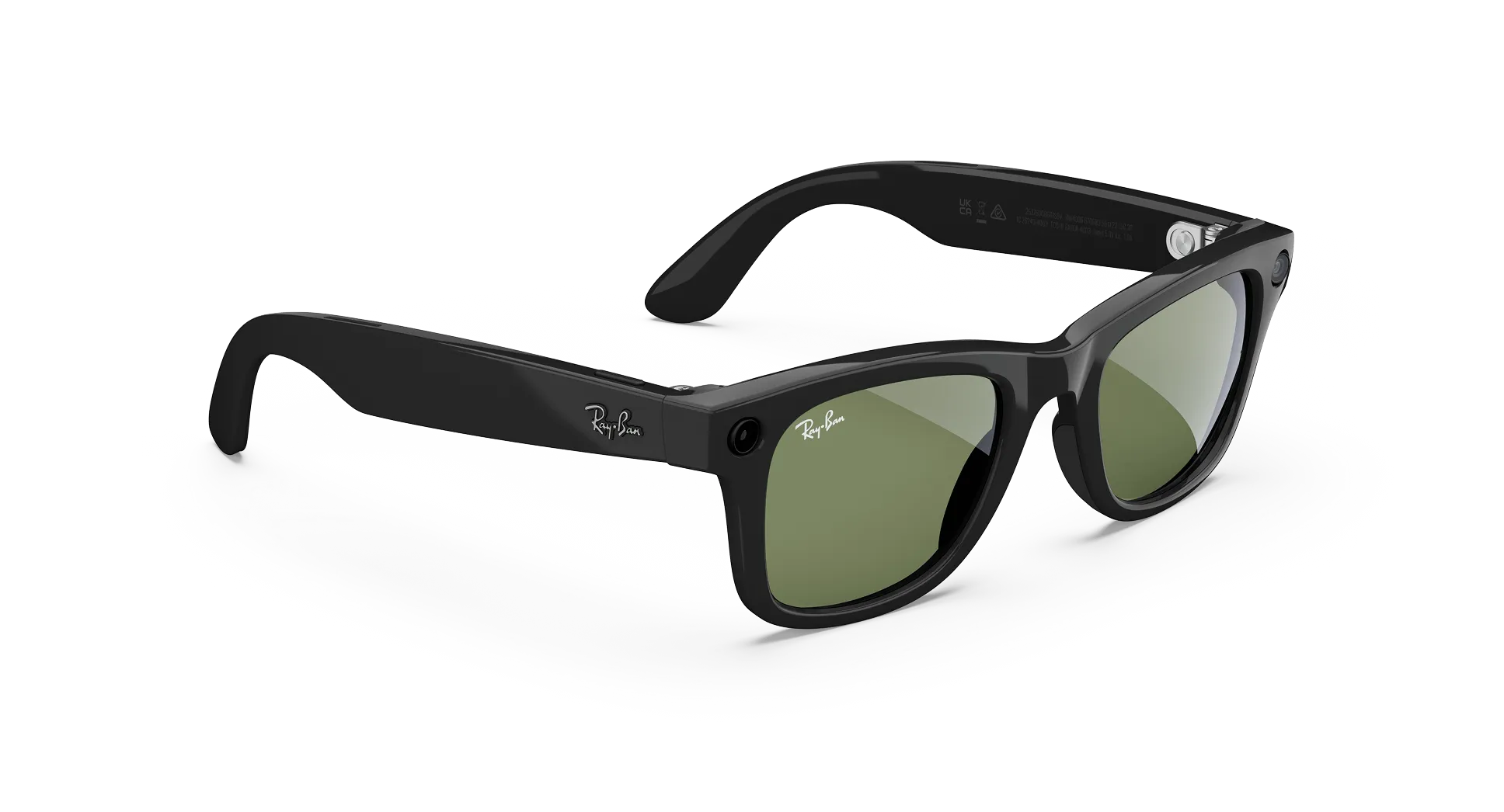 Ray-Ban Meta Wayfarer (Gen 1) Shiny Black AI Glasses with Green Lenses - Εικόνα 3