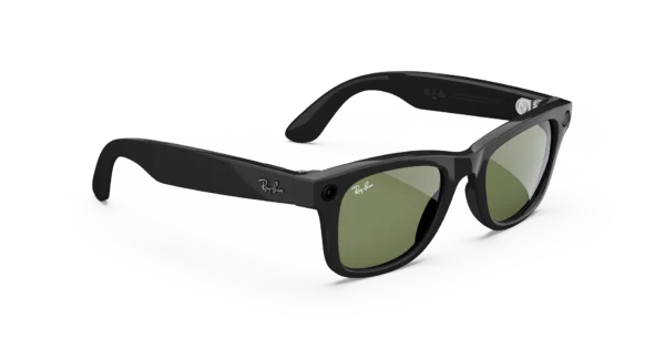 Ray-Ban Meta Wayfarer (Gen 1) Shiny Black AI Glasses with Green Lenses - Εικόνα 2