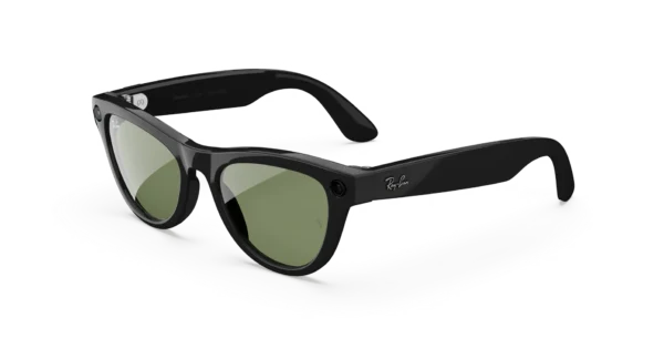 Ray-Ban Meta Skyler (Gen 2) γυαλιά AI γυαλιστερά μαύρα με πράσινους φακούς