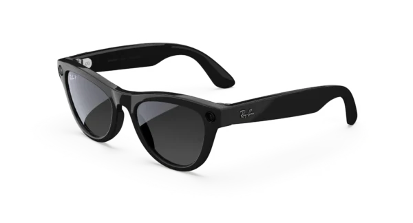 Ray-Ban Meta Skyler (Gen 2) γυαλιά γυαλιά AI γυαλιστερά μαύρα με πολωμένους μαύρους φακούς